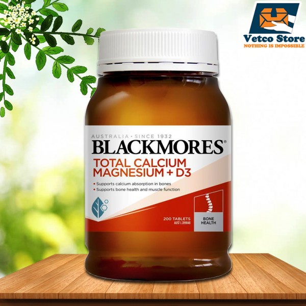 Viên uống Blackmores cung cấp Calcium, Magie và D3 (200 viên)
